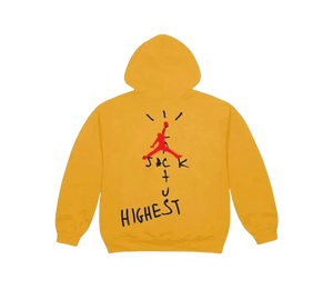 Moletom Travis Scott 'Jordan Cactus Jack Highest Hoodie Gold' Dourado – costas