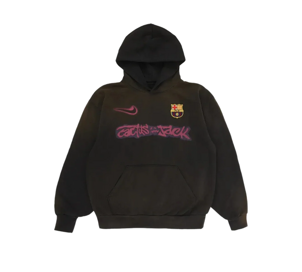 Moletom Travis Scott x Nike FC Barcelona 'Spray Logo' Preto