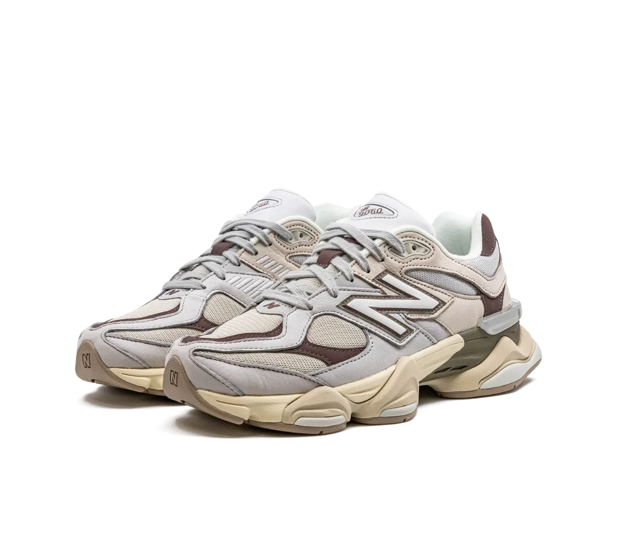 Tênis New Balance 9060 'Grey Matter Timberwolf' Cinza / Marrom