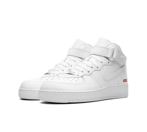 Tênis Nike Air Force 1 Mid x Supreme 'White' Branco – foto 3