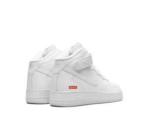 Tênis Nike Air Force 1 Mid x Supreme 'White' Branco – foto 4