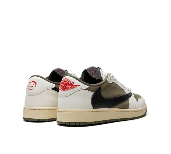 Tênis Nike Air Jordan 1 Low OG x Travis Scott 'Medium Olive' Verde / Branco
