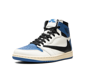 Tênis Nike Air Jordan 1 High OG SP x Travis Scott x Fragment 'Military Blue' Branco / Azul – foto 2