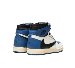 Tênis Nike Air Jordan 1 High OG SP x Travis Scott x Fragment 'Military Blue' Branco / Azul – foto 4