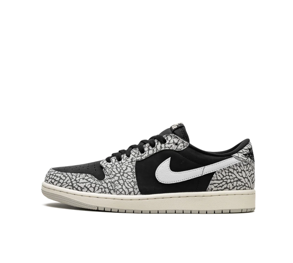 Tênis Nike Air Jordan 1 Low OG 'Elephant Print' Cinza / Preto