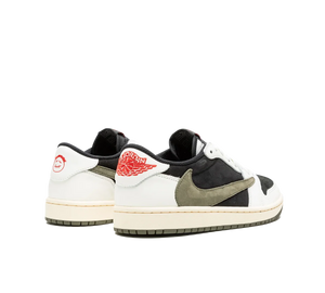 Tênis Nike Air Jordan 1 Low OG x Travis Scott 'Olive' Preto / Verde – foto 4