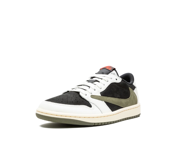 Tênis Nike Air Jordan 1 Low OG x Travis Scott 'Olive' Preto / Verde