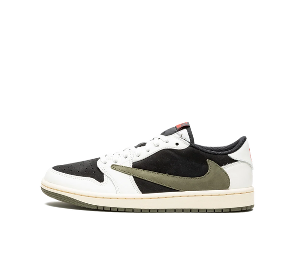 Tênis Nike Air Jordan 1 Low OG x Travis Scott 'Olive' Preto / Verde