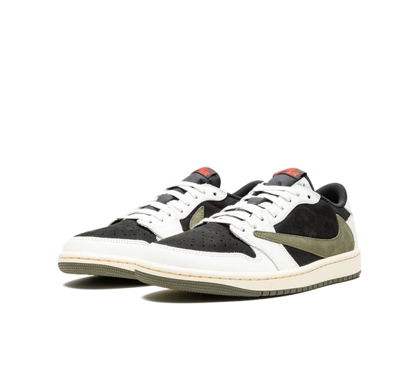 Tênis Nike Air Jordan 1 Low OG x Travis Scott 'Olive' Preto / Verde