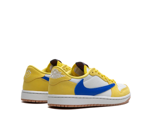 Tênis Nike Air Jordan 1 Retro Low OG x Travis Scott 'Canary' Amarelo / Azul – foto 4
