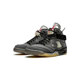 Tênis Nike Air Jordan 5 Retro x Off-White 'Black Metallic' Preto – foto 3