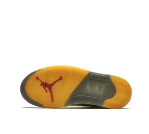 Tênis Nike Air Jordan 5 Retro x Off-White 'Sail' Amarelo / Branco – foto 5