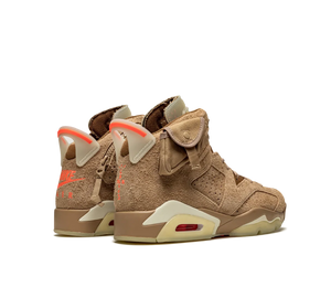 Tênis Nike Air Jordan 6 Retro x Travis Scott 'British Khaki' Marrom / Bege – foto 4
