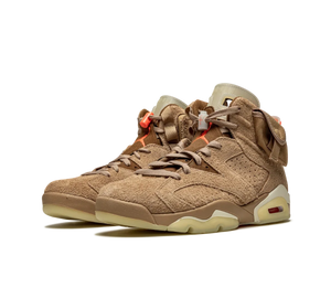 Tênis Nike Air Jordan 6 Retro x Travis Scott 'British Khaki' Marrom / Bege – foto 3
