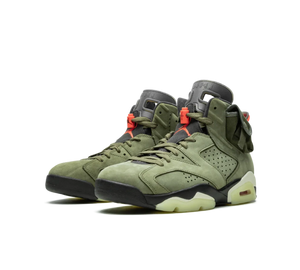 Tênis Nike Air Jordan 6 Retro x Travis Scott 'Olive' Verde – foto 3