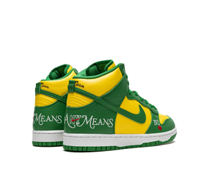 Tênis Nike Dunk High SB 'Supreme By Any Means Brazil' Verde / Amarelo – foto 4