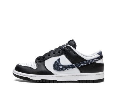 Tênis Nike Dunk Low 'Black Paisley' Branco / Preto