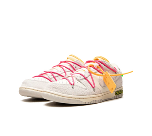Tênis Nike Dunk Low x Off-White 'Lot 17' Cinza / Rosa – foto 4