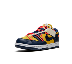 Tênis Nike Dunk Low x Off-White 'University Gold' Azul / Amarelo – foto 2