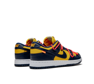 Tênis Nike Dunk Low x Off-White 'University Gold' Azul / Amarelo – foto 4