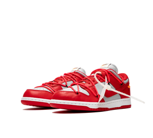 Tênis Nike Dunk Low x Off-White 'University Red' Vermelho / Cinza – foto 3