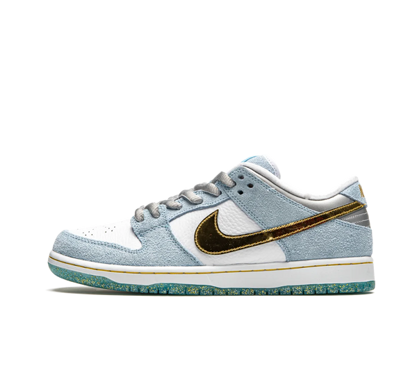 Tênis Nike Dunk Low SB 'Sean Cliver' Azul / Dourado