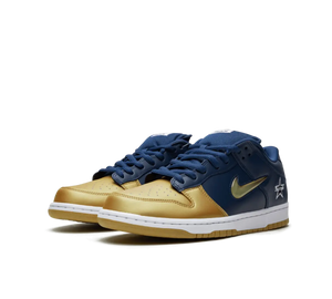 Tênis Nike Dunk Low SB x Supreme 'Jewel Swoosh Gold Navy' Dourado Azul / Marinho – foto 3