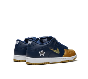 Tênis Nike Dunk Low SB x Supreme 'Jewel Swoosh Gold Navy' Dourado Azul / Marinho – foto 4