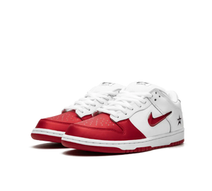 Tênis Nike Dunk Low SB x Supreme 'Jewel Swoosh Red White' Vermelho / Branco – foto 3