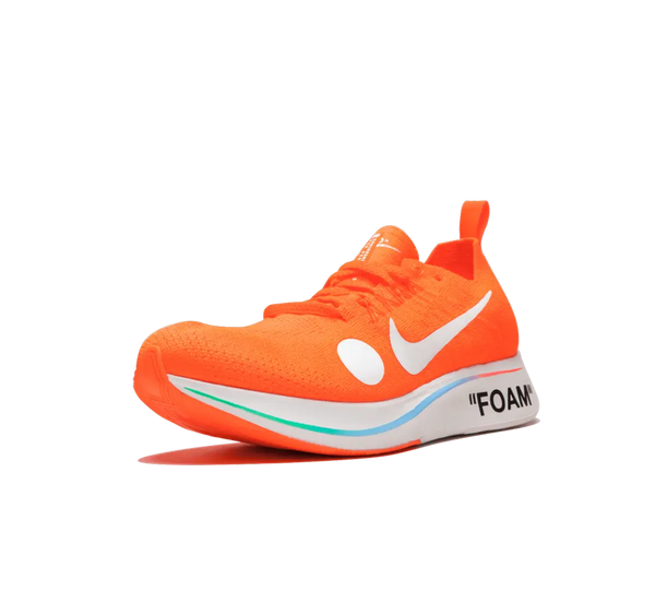 Tênis Nike Zoom Fly Mercurial Flyknit x Off-White 'Orange Peel' Laranja
