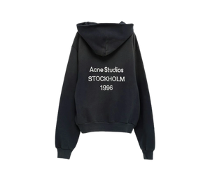 Pulôver Acne Studios 'Logo Hooded Sweater Black 900' Preto – costas