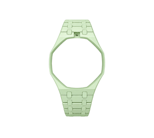 Pulseira Bioceramic para Relógio Swatch x Audemars Piguet Royal Pop – case octogonal com pulseira em bioceramic do 'Blaue Acht', abertura da coroa em cima (Coroa 12h), sem o relógio, vista frontal