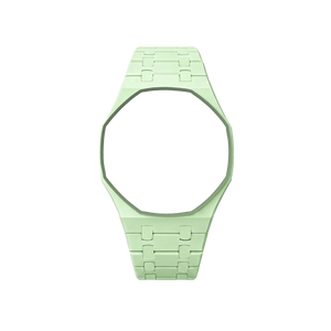 Pulseira Bioceramic para Relógio Swatch x Audemars Piguet Royal Pop – case octogonal com pulseira em bioceramic do 'Blaue Acht', sem o relógio, vista frontal