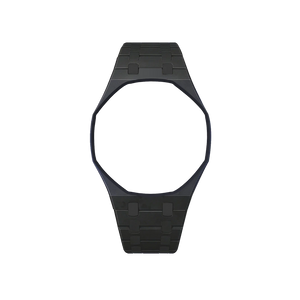 Pulseira Bioceramic para Relógio Swatch x Audemars Piguet Royal Pop – case octogonal com pulseira em bioceramic do 'Ocho Negro', sem o relógio, vista frontal