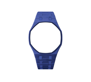 Pulseira Bioceramic para Relógio Swatch x Audemars Piguet Royal Pop – case octogonal com pulseira em bioceramic do 'Orenji Hachi', sem o relógio, vista frontal