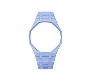 Pulseira Bioceramic para Relógio Swatch x Audemars Piguet Royal Pop – case octogonal com pulseira em bioceramic do 'Savonnette Lan Ba', abertura da coroa na lateral (Coroa 3h), sem o relógio, vista frontal