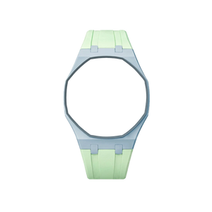 Pulseira de Borracha para Relógio Swatch x Audemars Piguet Royal Pop – case octogonal com pulseira em borracha do 'Blaue Acht', sem o relógio, vista frontal