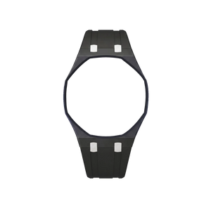 Pulseira de Borracha para Relógio Swatch x Audemars Piguet Royal Pop – case octogonal com pulseira em borracha do 'Ocho Negro', sem o relógio, vista frontal