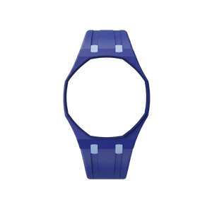 Pulseira de Borracha para Relógio Swatch x Audemars Piguet Royal Pop – case octogonal com pulseira em borracha do 'Savonnette Lan Ba', sem o relógio, vista frontal