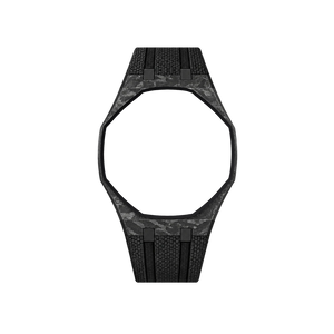Pulseira de Carbono para Relógio Swatch x Audemars Piguet Royal Pop – case de fibra de carbono com pulseira FKM preta, sem o relógio, vista frontal