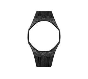 Pulseira de Carbono para Relógio Swatch x Audemars Piguet Royal Pop – case de fibra de carbono com pulseira FKM preta, sem o relógio, vista frontal
