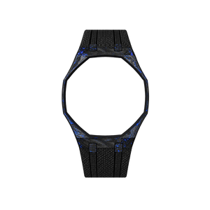 Pulseira de Carbono para Relógio Swatch x Audemars Piguet Royal Pop – case de fibra de carbono com pulseira FKM preta do 'Orenji Hachi', sem o relógio, vista frontal