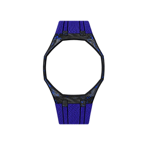 Pulseira de Carbono para Relógio Swatch x Audemars Piguet Royal Pop – case de fibra de carbono com pulseira FKM colorida do 'Orenji Hachi', sem o relógio, vista frontal