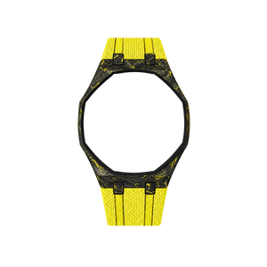 Pulseira de Carbono para Relógio Swatch x Audemars Piguet Royal Pop – case de fibra de carbono com pulseira FKM colorida do 'Savonnette Otg Roz', sem o relógio, vista frontal
