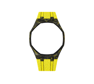 Pulseira de Carbono para Relógio Swatch x Audemars Piguet Royal Pop – case de fibra de carbono com pulseira FKM colorida do 'Savonnette Otg Roz', sem o relógio, vista frontal