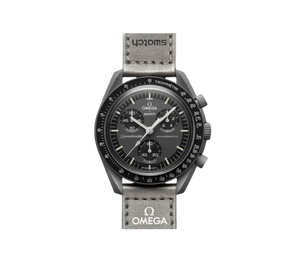 Relógio Omega x Swatch Bioceramic Moonswatch 'Mission to Mercury' Preto / Cinza