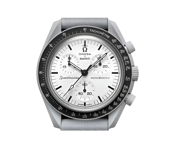 Relógio Swatch x Omega 'Moonswatch Speedmaster Moon 1965' Cinza / Preto