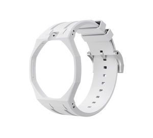 Pulseira de Borracha para Relógio Swatch x Audemars Piguet Royal Pop – case octogonal com pulseira em borracha do 'Huit Blanc', sem o relógio