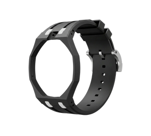 Pulseira de Borracha para Relógio Swatch x Audemars Piguet Royal Pop – case octogonal com pulseira em borracha do 'Ocho Negro', sem o relógio