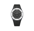 Relógio Swatch x Audemars Piguet Bioceramic Royal Pop 'Ocho Negro' Preto com Pulseira – relógio montado no case com pulseira em bioceramic, vista frontal